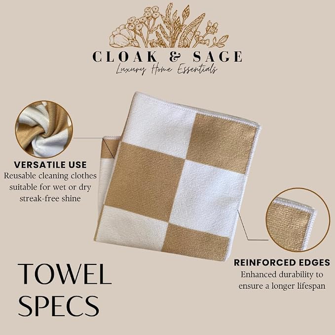 Microfiber Cleaning Cloths 13x13 – Lint-Free, Streak-Free Reusable Towels - Image 8