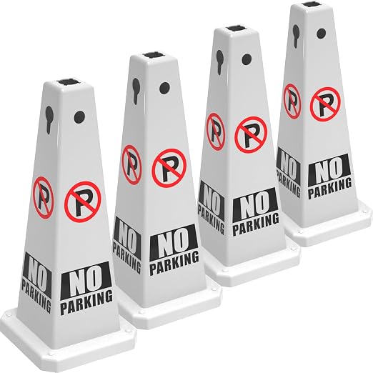 Plastic Traffic Cones, 4-Sided Message Cones, Road Safety Parking Cones by OranLite