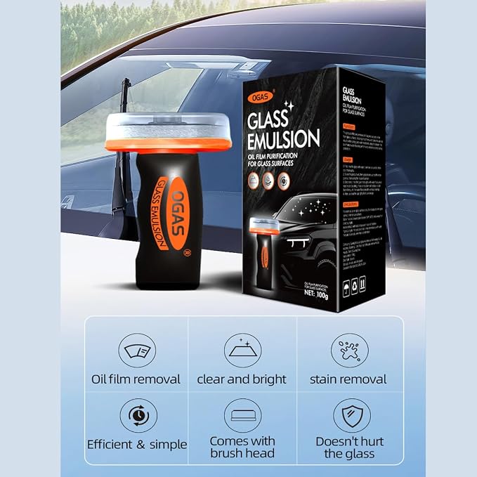 Glass Oil Film Remover for Car, Glass Emulsion Cleaner, Automotive Oil Film - Image 3
