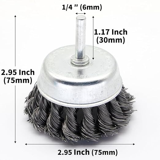 6-Piece Twisted Wire Brush Wheel Set - Image 3