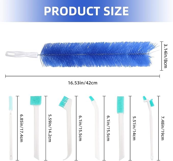 11Pcs Fan Cleaner Brush Set, Fan Cleaning Brush Cobweb Duster, Bendable Cobweb - Image 2
