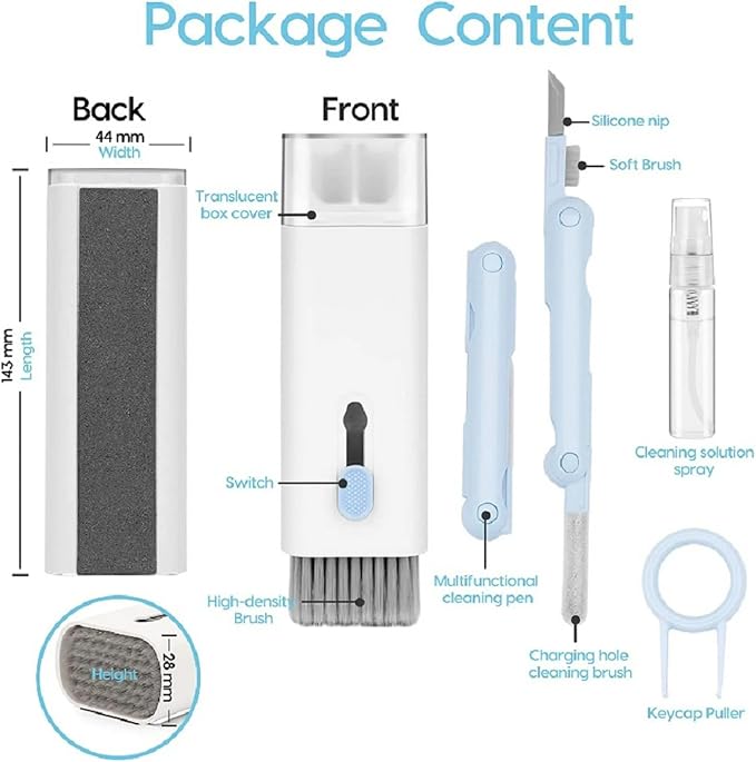 7-in-1 Keyboard Cleaner Earphones Cleaning Pen Keycap Puller Set - Image 8