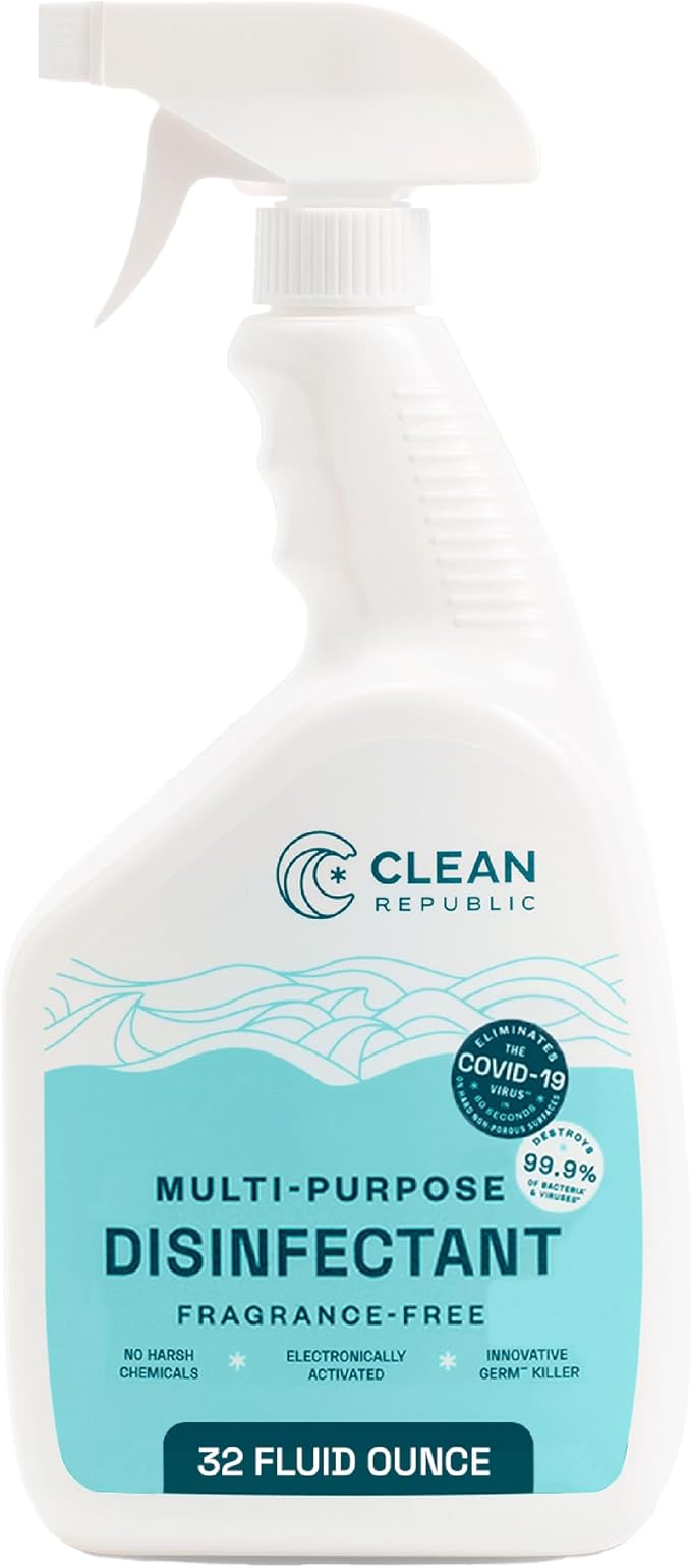 Clean Republic Multi-Purpose Disinfectant, Cleaning Spray, 32 Fluid Ounce Bottle by CleanRepublic