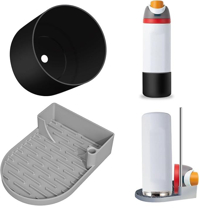 Silicone Water Bottle Boot and Bottle Drying Rack Compatible by Unknown