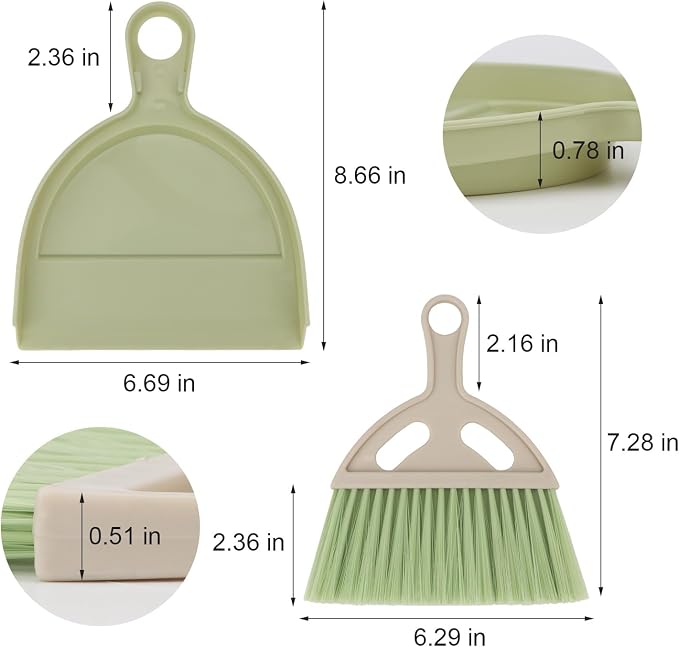 Mini Dustpan and Brush Set Portable Small Broom - Image 2