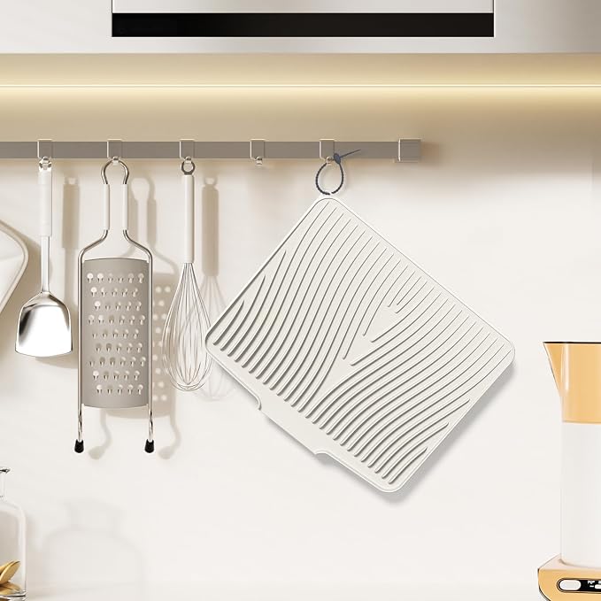 Silicone Dish Drying Mat for Kitchen Counter, Non-Slip Drain Pad, Dish Drying - Image 6