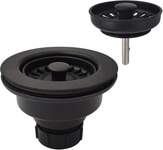 Black Polymer Drain Kitchen Sink Drain Assembly by EADOT