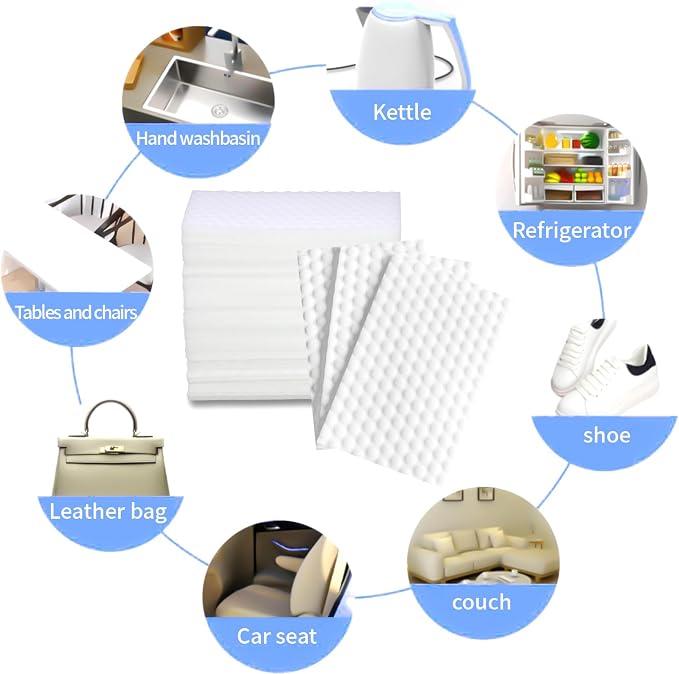 Magic Sponge Eraser Sheets, Long Lasting, Disposable Cleaner Pads Eraser Wipes - Image 6