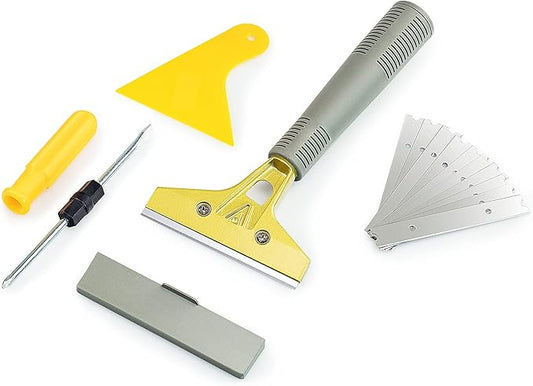 4" Wide Extendable Razor Blade Sticker/Paint Scraper Remover by LDS+Industry