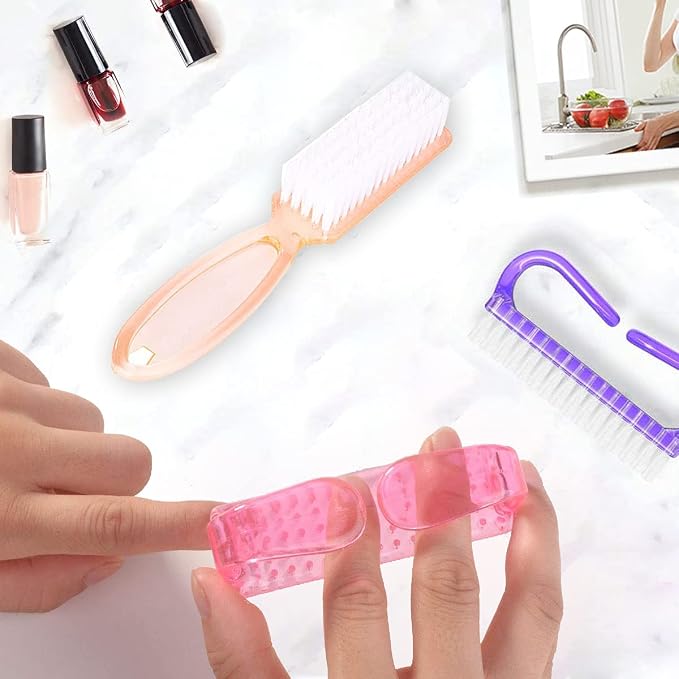 Handle Grip Nail Brush, Hand Fingernail Scrub Cleaning Brushes - Image 6