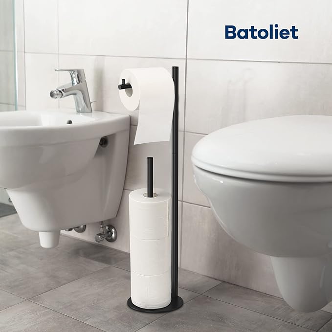 Toilet Paper Holder Stand, Bathroom Toilet Paper Roll Holder Stand - Image 5
