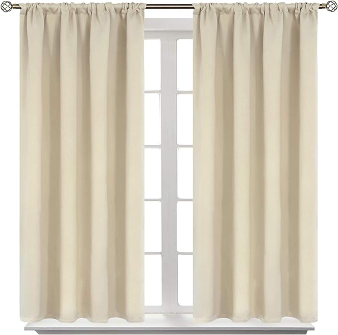BGment Beige Blackout Curtains for Short Window by BGment