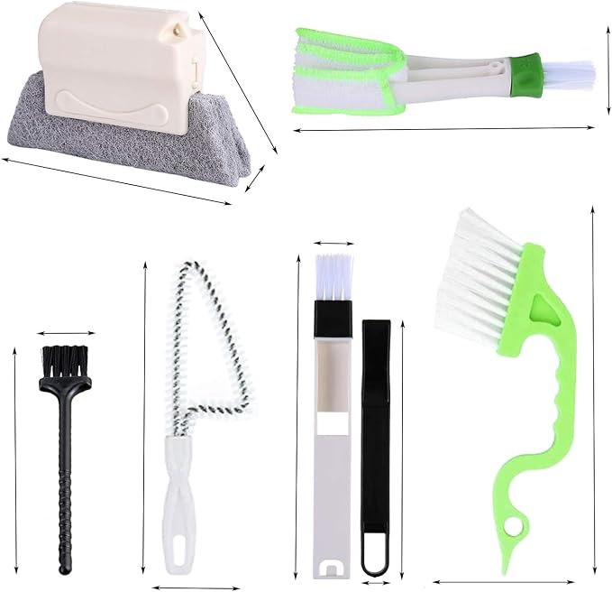 8 Pcs Hand-held Groove Gap Cleaning Tools, Door Window Track Cleaning Tools - Image 9