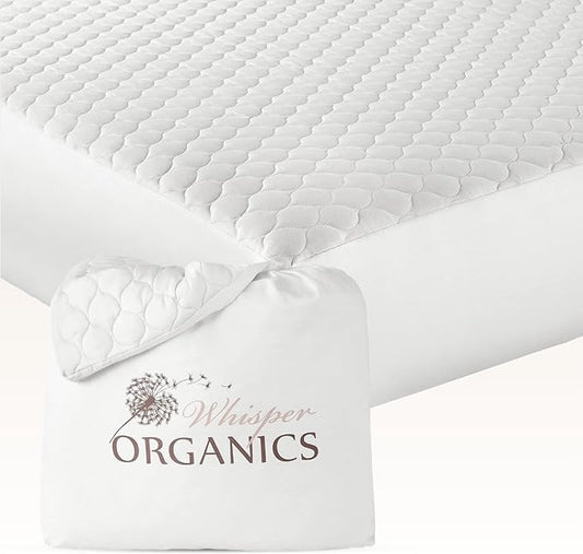 100% Cotton Organic Mattress Pad by WhisperOrganics