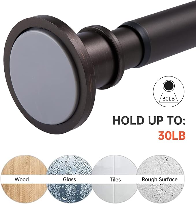 BRIOFOX Industrial Shower Curtain Rod - Image 4