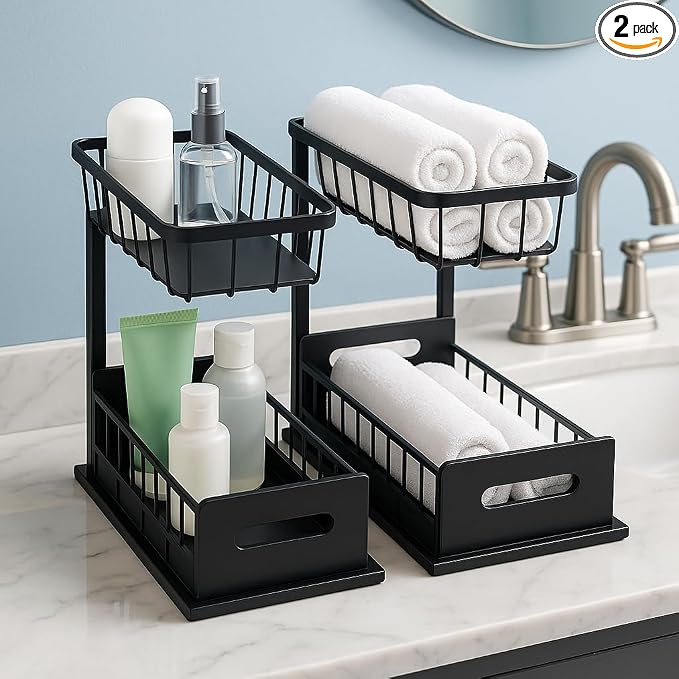 USTECH Under Sink Organizer, Cabinet Organizer, Bathroom Organizer, Under Sink by USTECH