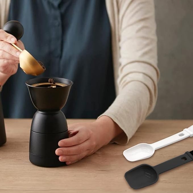 Coffee Spoon with Espresso Grinder Brush 4 PCS 2 in 1 Brush - Image 3