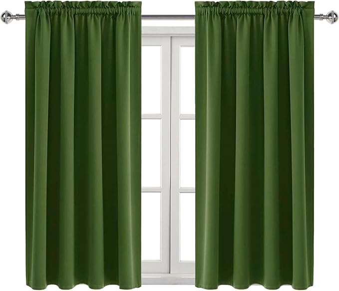 DWCN Christmas Olive Green Room Darkening Blackout Curtains - Image 9