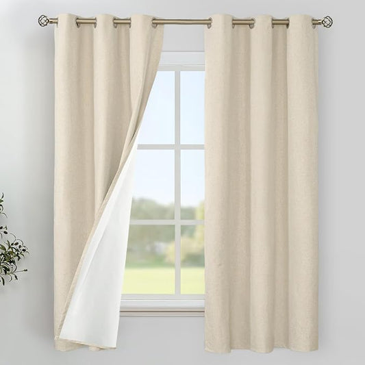 YoungsTex Natural Linen 100% Blackout Curtains by YoungsTex
