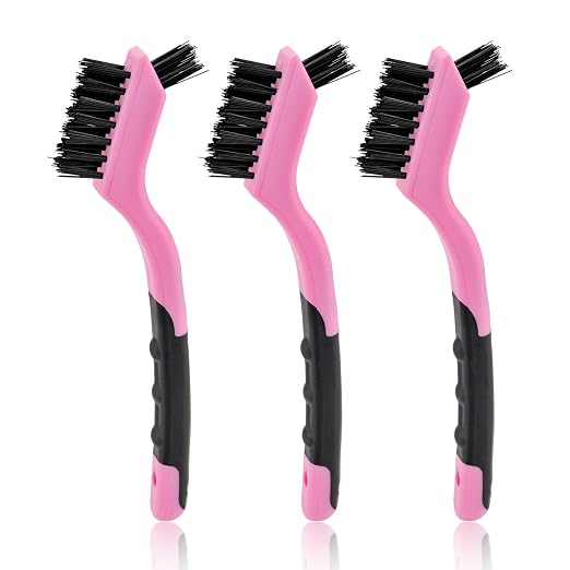 MAXMAN Small Cleaning Brush, Nylon Cleaning Brush 3-Pack, Hard Bristle Crevice by MAXMAN