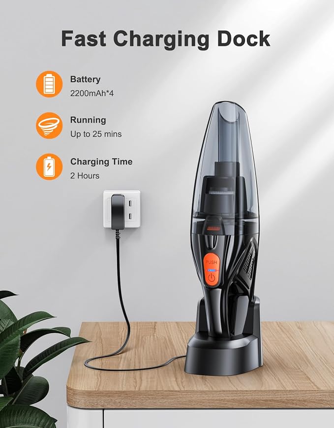 Handheld Vacuum Cordless Rechargeable 9KPA - Image 3