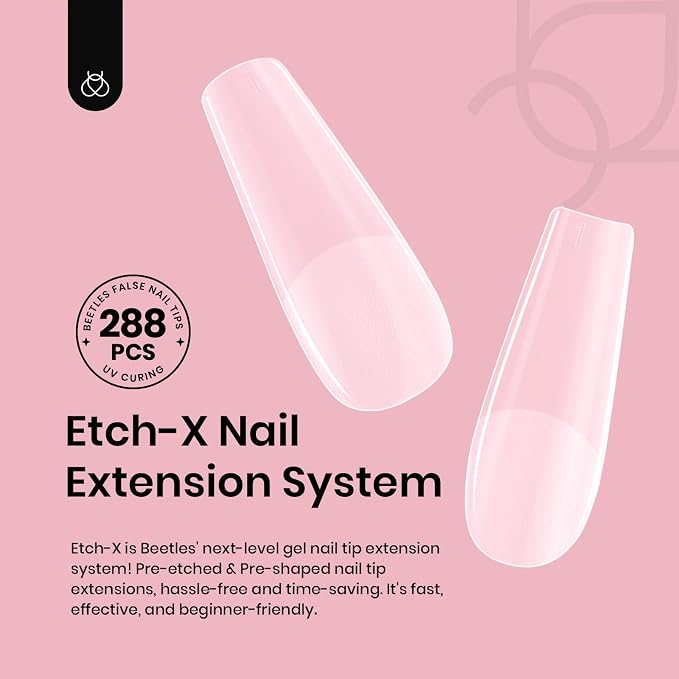 Beetles Gel Nail Tips Long Square 12 Sizes - Image 2