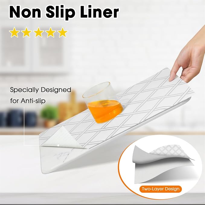 Drawer and Shelf Liner for Kitchen Cabinets Non-Adhesive Cabinet Liners for - Image 2