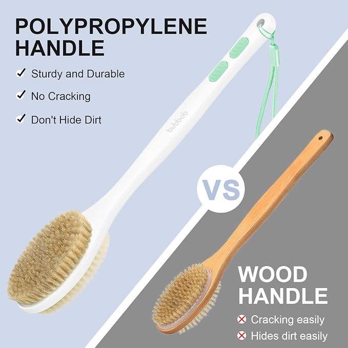 Back Scrubber for Shower with Long Handle, Exfoliating Bath Brush for Body - Image 5