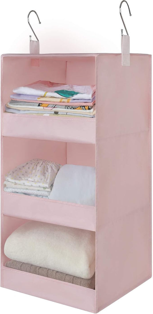 GRANNY SAYS 3-Shelf Hanging Closet Organizer, Collapsible Closet Hanging Shelves by GRANNYSAYS