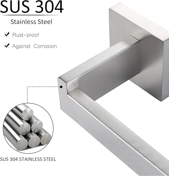 KOKOSIRI Toilet Paper Roll Holder Brushed Nickel Toilet Paper Holder Stainless - Image 8