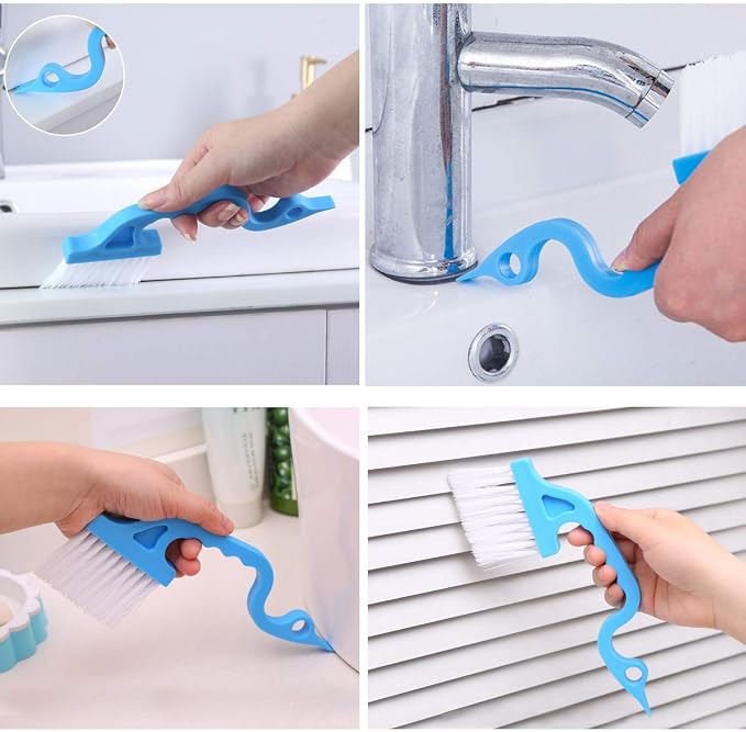 Magic Window Cleaning Brush, Window Groove Cleaning Brush Set，Hand-held Groove - Image 5