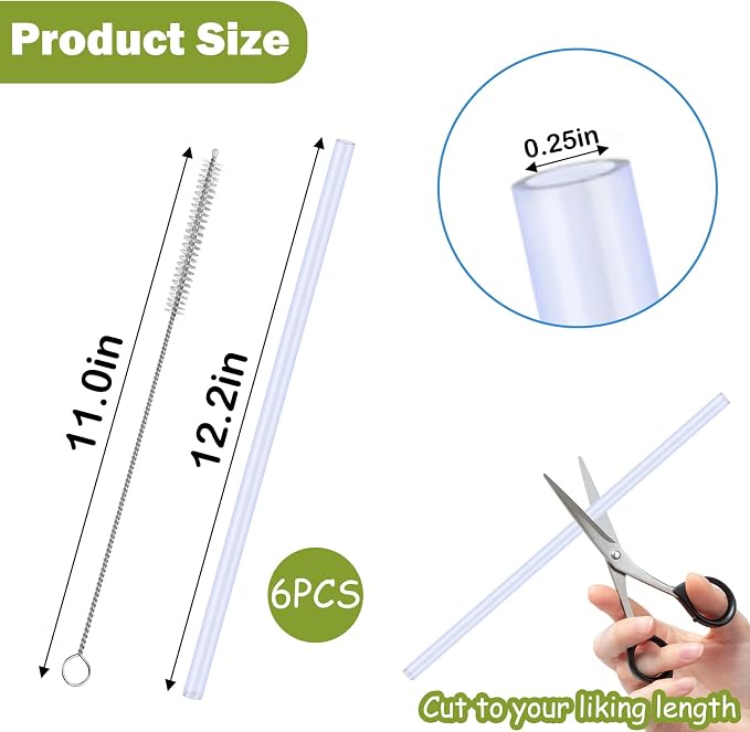 AIERSA 6 Pack Silicone Replacement Straws - Image 3