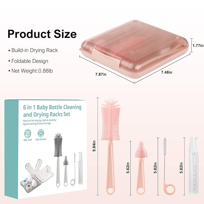 6 in 1 Baby Bottle Cleaner Set - Image 2
