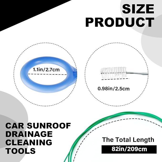 Auto Sunroof Drain Cleaning Tool, Extra Long Tube Cleaning Brush - Image 2