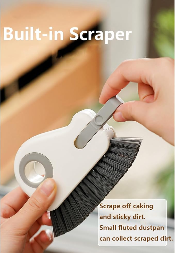 Groove Cleaning Brush 2 in 1 Grout Cleaner Tool Grip Brush Hard Bristle Crevice - Image 3