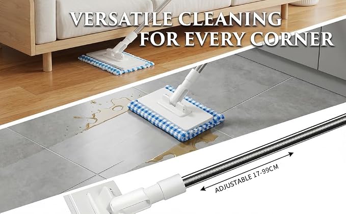 Snap Grip Mini Mop, Zero Touch MiniMop, Disposable Clip Mopstick Reusable Cloths - Image 9