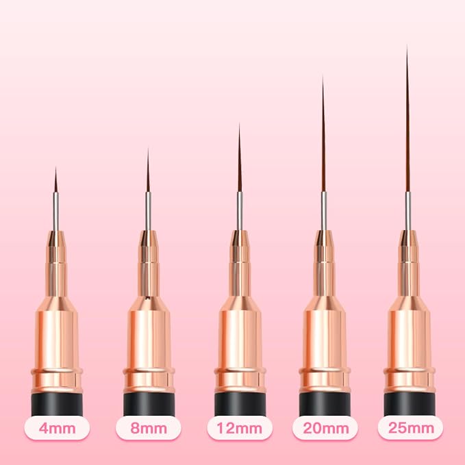 Metallic Nail Art Brushes, UV Gel Polish Painting Art Design Pen - Image 4