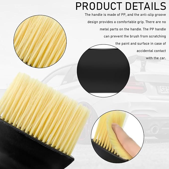 Auto Interior Dust Brush, Car Detailing Brush, Soft Bristles Auto Exterior - Image 4