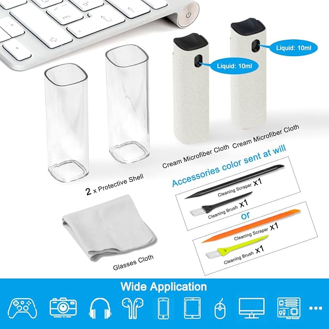 walrfid 2Pcs Car Screen Cleaner, Laptop Screen Cleaner Spray and Wipe, - Image 2