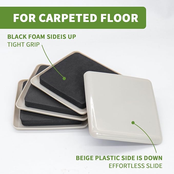 Furniture Sliders for Carpet 16 PCS - Image 2