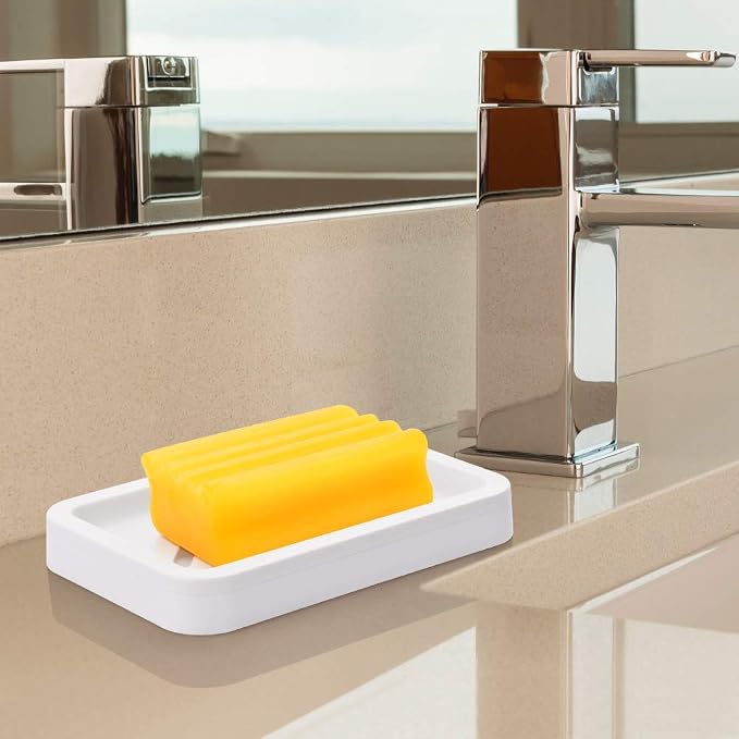 2PCS Draining Soap Dishes, Dishwashing Sponge Soap Holder - Image 4
