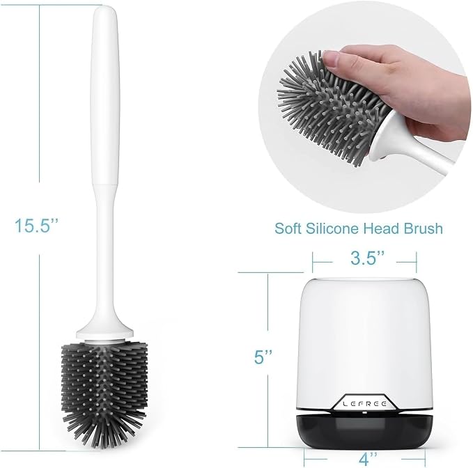 Lefree Silicone Toilet Brush and Holder Set - Image 9