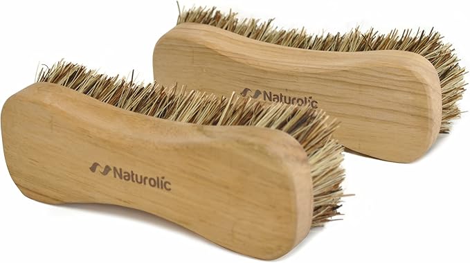 All-Natural Wooden Scrub Brush Set | Wooden Handle | Palmyra Bristle Brush - Image 3