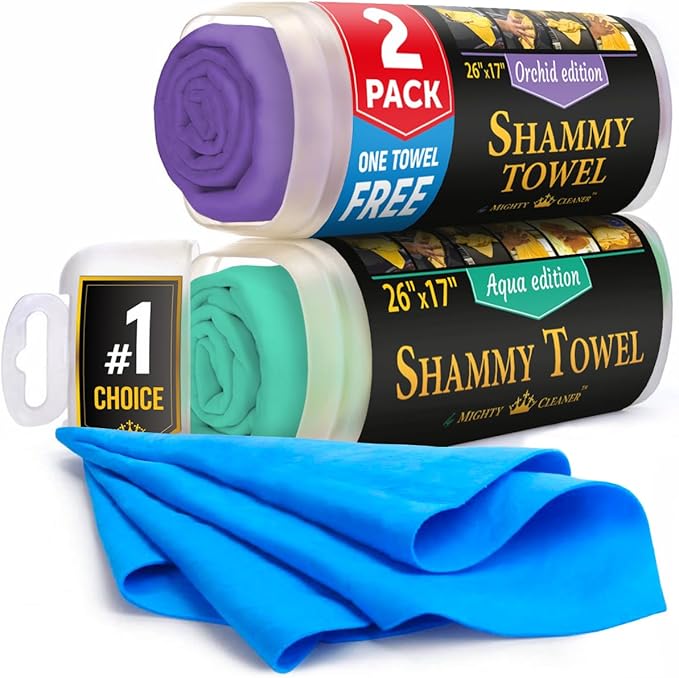 Premium 2pk +1 Free Shammy Cloth by MightyCleaner