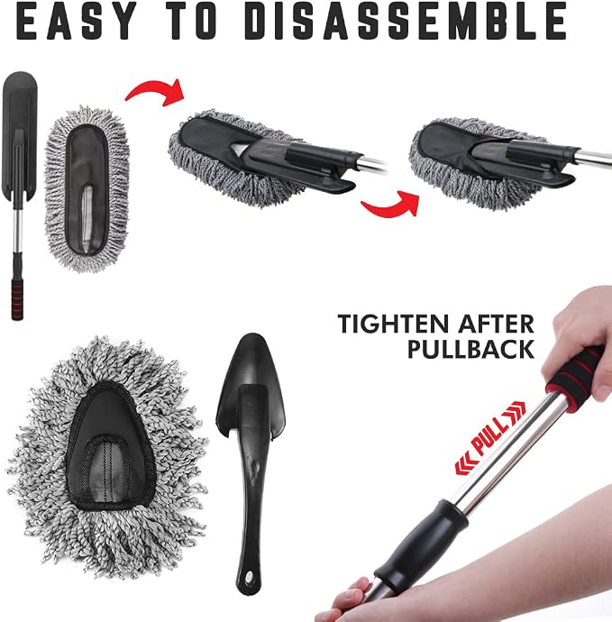 Microfiber Car Duster Cleaning and Car Dash Brush Supplies - Image 4