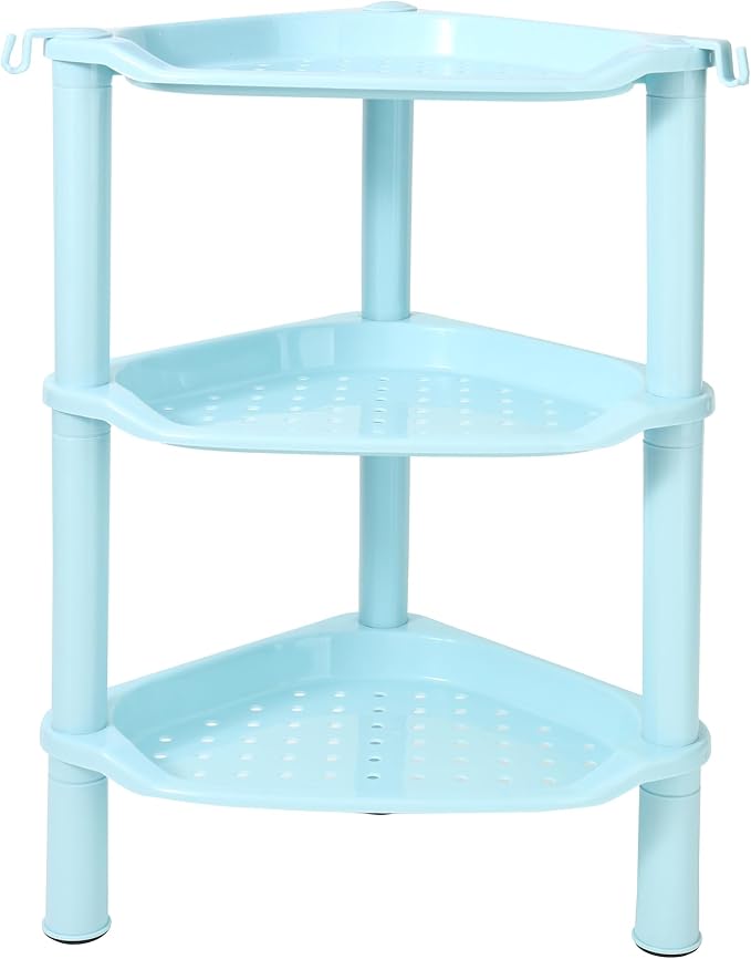 3 Tier Shower Caddy Organizer Shelf Corner, 13.5 x 10 x 26 Inches, Plastic - Image 4