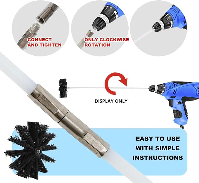 Particle Furnace Cleaning Brush, 100/150mm Brush, Chimney Brush, Dryer Vent - Image 7
