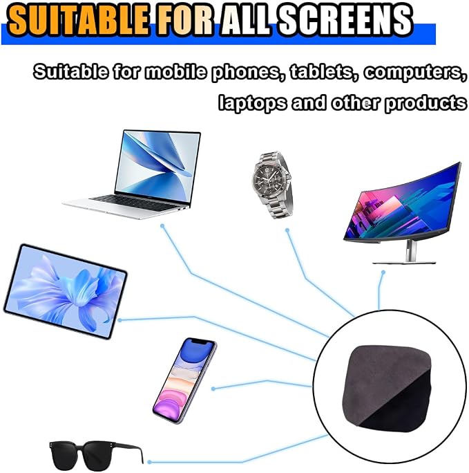 Square Car Touch Screen Cleaner Cloth, Microfiber Cleaning Pad Car Cleaning - Image 4