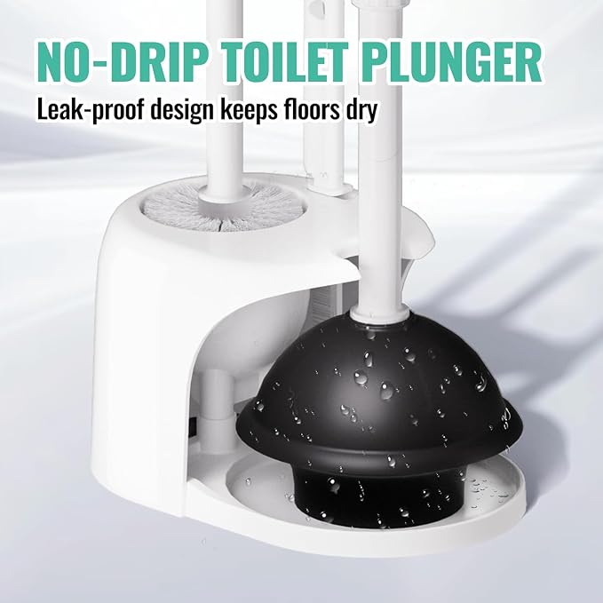 2PACK 4 in 1 Toilet Brush and Plunger Set - Image 5