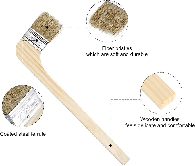 HARFINGTON Paint Brush 2Pcs 2" Brush Width Reusable Variety Angle Bend Brushes - Image 4